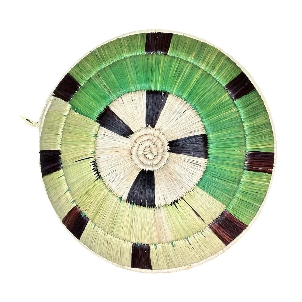 Native Tribe Style Woven Round Basket Decorative Bowl 11'